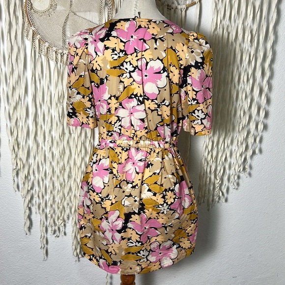 Spell NWOT Aloha Floral Short Sleeve Mini Dress Size M - Picture 6 of 10